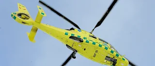 Skadade kvinnan förd till Umeå