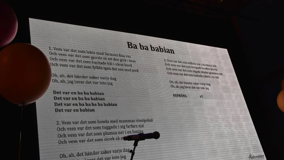 Populär. Den här sången var speciellt populär bland barnen under allsången i Kulturens Hus.