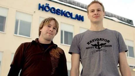 AKUT LÄGE. Kiruna studentsektions ordförande Christopher Storm och vice ordförande Johan Pettersson vädjar till Kirunaborna att ge husrum till studenterna. Foto: ÅSA POROMAA