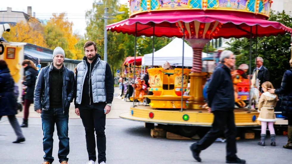 Tillsammans. Pär Arlbrandt och Niklas Olausson har återförenats i Biel.