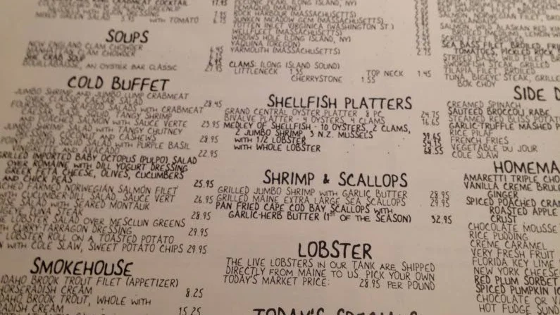 Oysterbar Grand Central Station New York, en annan favorit.