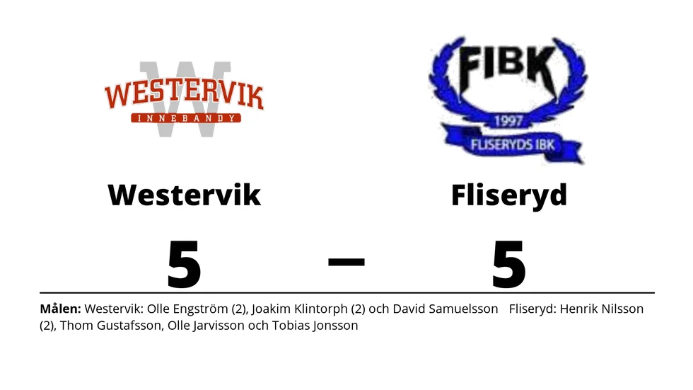 Westerviks IBK spelade lika mot Fliseryds IBK