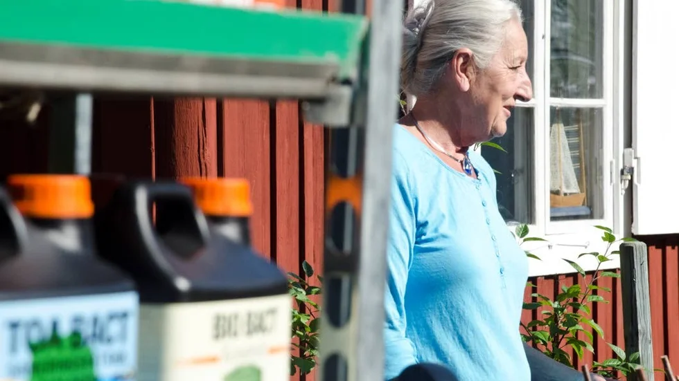 "Alltid fint". Synnöve Backe njöt av det soliga vädret under Skördefesten i Boden.
