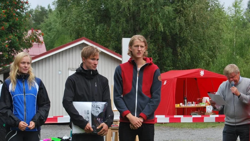 Vinnaren Ulrik Norgberg och Gunnar Holmgren som kom på andra plats.