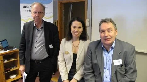 Anders Wäppling, IUC Norrbotten (t v), Eva Lindbäck, Strömbackaskolan, och Jan-Olov Nordström, Svenskt Näringsliv, medverkade vid en arbetsmarknadsdag i Luleå för studie- och yrkesvägledare. De är ense om att intresset för teknik- och industriutbildningarna måste öka.