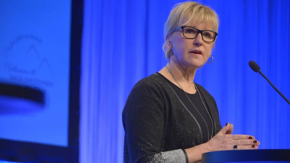 Margot Wallström. Utrikesminister bland annat.