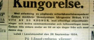 Mötesförbud utfärdades för att stoppa epidemi
