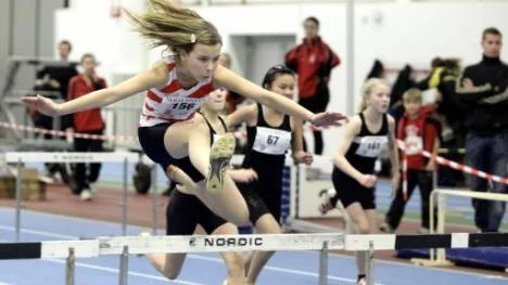 Isabell Nilsson, Piteå IF, blev tvåa på 60 meter häck i F 13.