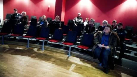 HISTORIA. Kurirens 150-åriga historia kunde besökarna ta del av i en filmstudio i tidningshuset.Foto: Linn Kangas Fantenberg