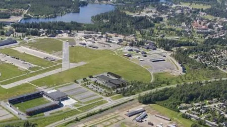 Pon mining har köpt 40.000 kvadratmeter mark vid Boden arena. Anläggningarna kommer vara kring 4.500 kvadratmeter stora. Bygget inleds så fort de har fått bygglov. I maj 2013 ska produktionen av komponentrenovering av gruvmaskinerna vara igång Foto: Lasse Johansson