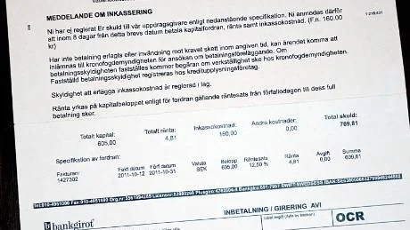 STRAFFAVGIFT. Jan-Erik Liikamaa påförs en förseningsavgift på 160 kronor. Enligt kommunen är det kundens ansvar att veta när vattenräkningen ska betalas.