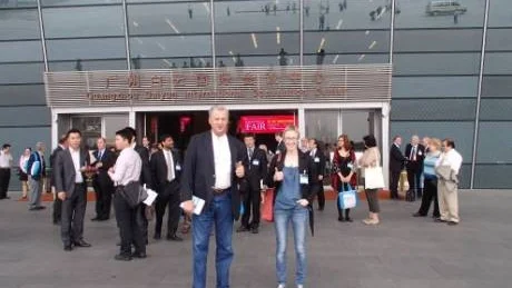 På plats. Projektledaren Anna Andersson och LRF Norrbottens ordförande Nils-Olov Lindfors fanns under söndagen på plats i Kina för att presentera projektet.