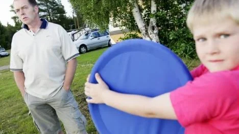 Roar Nilsen och hans son Ragnar Nilsen kom från Tromsö för att pausa vid Borgarudden. "En mycket trevlig och familjär camping."