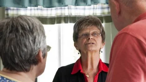 Eva Viklund är en av de fyra moskoselskvinnor som tagit över driften av Rallarfiket.