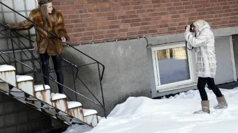Till sitt projektarbete var Ida Syndberg ute efter en bohemisk look till modellerna. Här står Elin Asplund modell. Cubus står för kläderna.