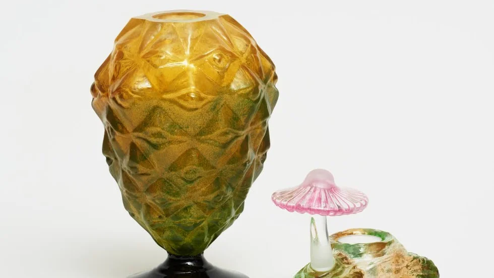 Kottvas. Denna roliga vas var en av de glada överraskningarna för Trendstefan på Formex, med design av Ludvig Löfgren för Målerås Glasbruk.