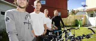 I mål efter 115 mil på cykel
