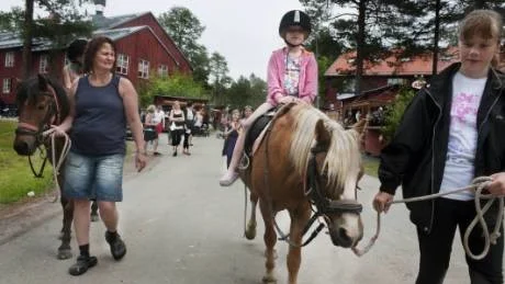 HOPPLA. Julia Östenberg skrittade fint med 16-åriga hästen Fazet.Foto: Andreas Apell