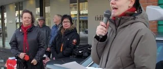 Vänsterpartiet och kvinnojouren höll appellmöte