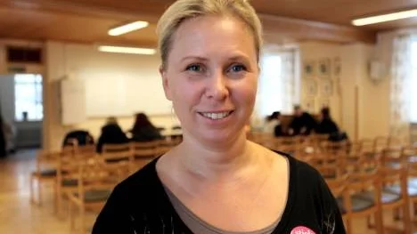Rektor Mimmi Andersson informerade om de nya internationella inriktningarna.