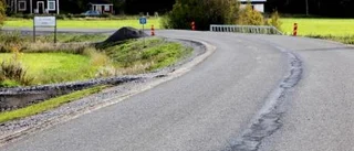 Nyinvigd väg redan trasig