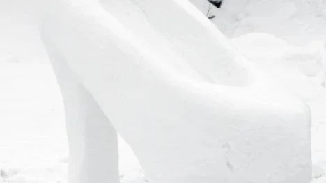 Ett av lagen från 9 C lyckades med gemensamma krafter skapa denna högklackade sko.