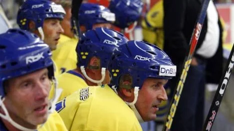 Lasse Edström (närmast) och Jens Öhling, två gamla godingar bland Tre Kronors legendarer.