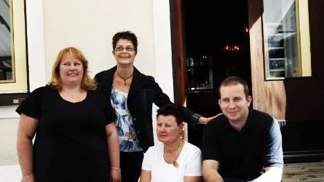 Här ses några av de inblandade i det framgångsrika projektet Drogfri Exit. Från vänster Carin Boström, socialtjänsten, Anna-Lena Gröhn, IOGT-NTO, Marianne Johansson, Ungdomsmottagningen, och Jan Wimander, festivalchef.