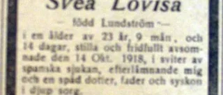 Dystert rekord i dödsannonser när spanska sjukan slog till