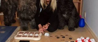 Nina gör sällskapsspel för hundar och deras ägare