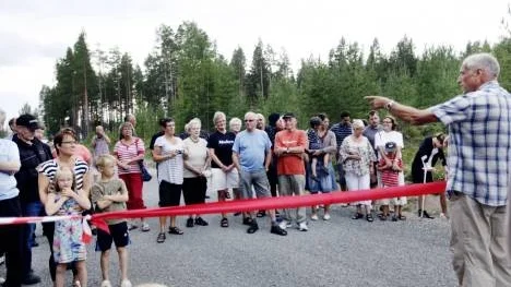 "En härlig dag", sade Göran Lundström, medlem i vägkommittén när nya Granträskvägen invigdes.