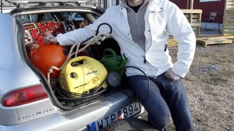 Det är så här Lorentz Holmgren har tänkt sig Bakluckeloppiset på Gotis i Öjebyn, som har premiär nästa lördag den 22 maj.