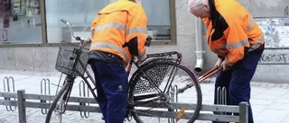 Centrum rensades på övergivna hojar