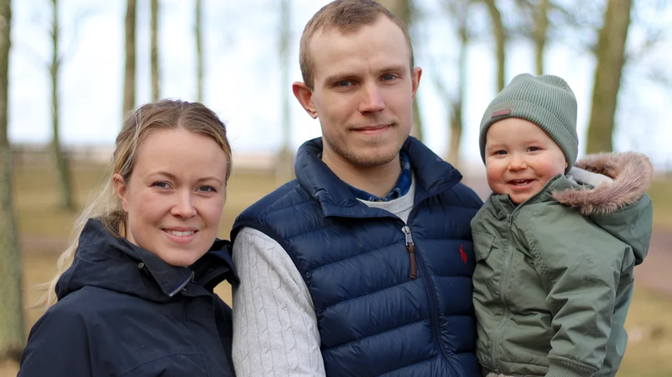 Elin, Anton och sonen Ivar.