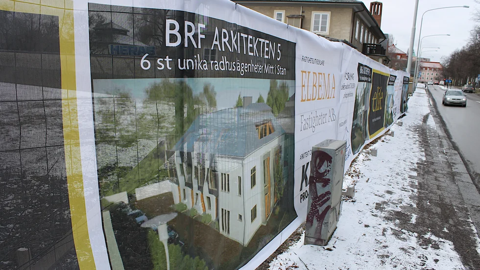 Mer centralt än så här blir det inte. Här, på Södra Promenaden, ska det bli stadsradhus, i bostadsrättsföreningen Arkitekten 5.