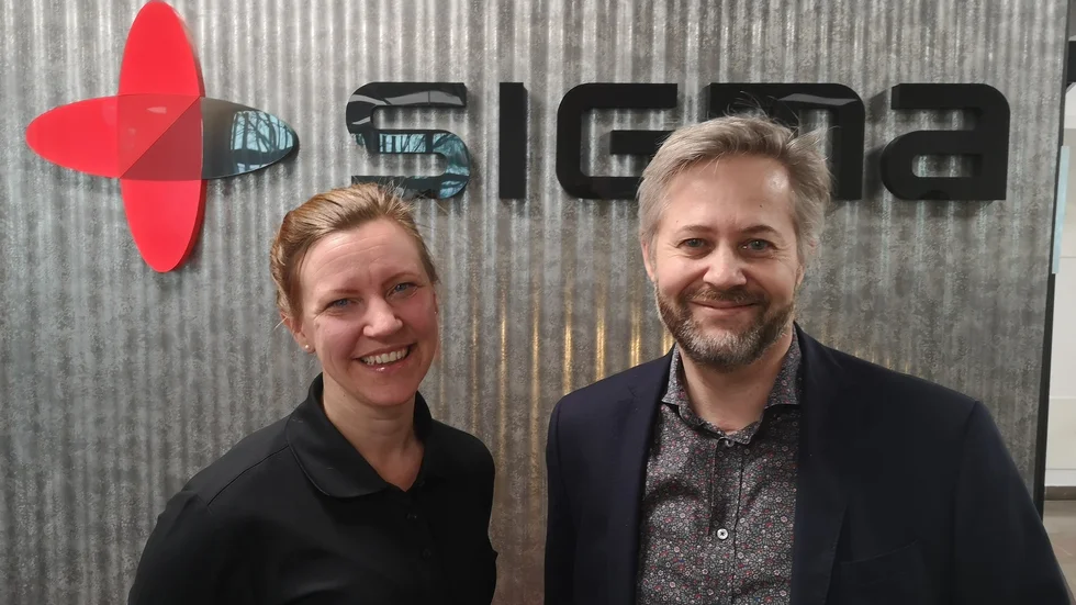 Anette Hägg, konsultchef och Johan Karlsson, regionchef Sigma Industry East North. 