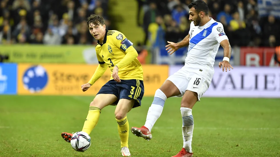 Victor Nilsson Lindelöf är skadad. Arkivbild.