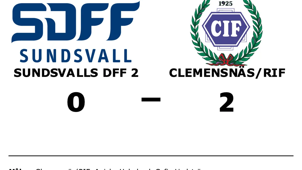 Sundsvalls DFF 2 förlorade mot Clemensnäs/RIF