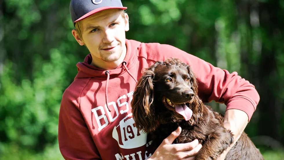 Tim Hansen och hunden Teja deltog på kursen.