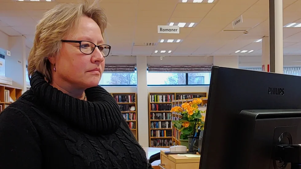Malin Ahlgren Enghardt, landsbygdsbibliotekarie i Vingåkers kommun och en av arrangörerna bakom språkkafét. 