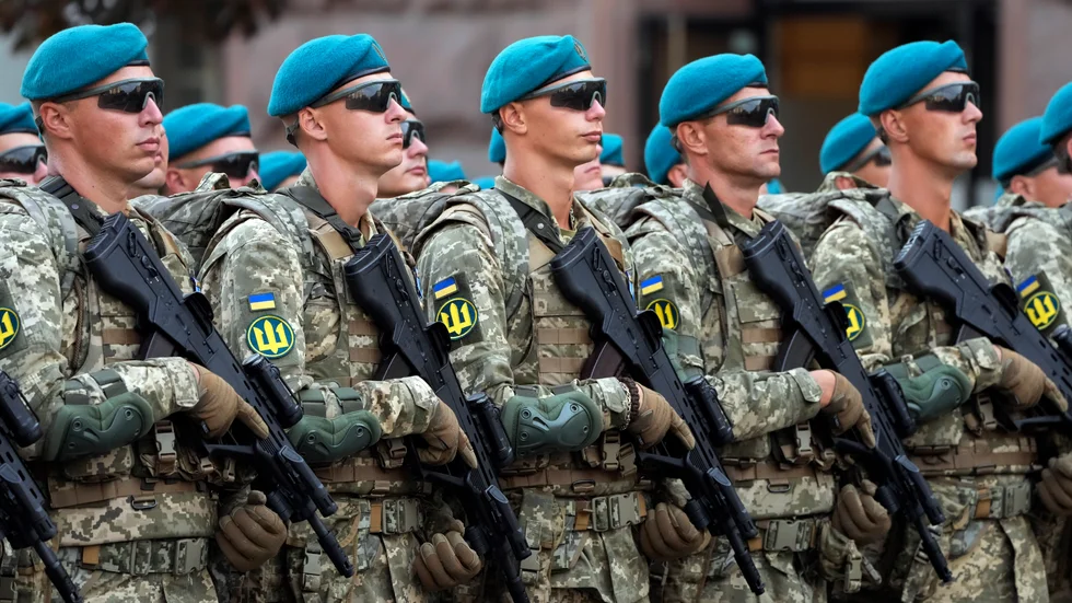 Två ukrainska soldater har dödats av en sprängladdning. Arkivbild.