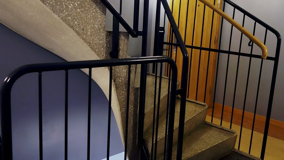 Trapphuset på bilden har ingenting med händelsen i artikeln att göra.