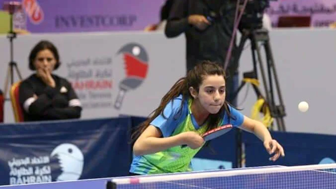 Hend Zaza är Syriens första bordtennisspelare som lyckats kvala in till ett OS. Arkivbild.