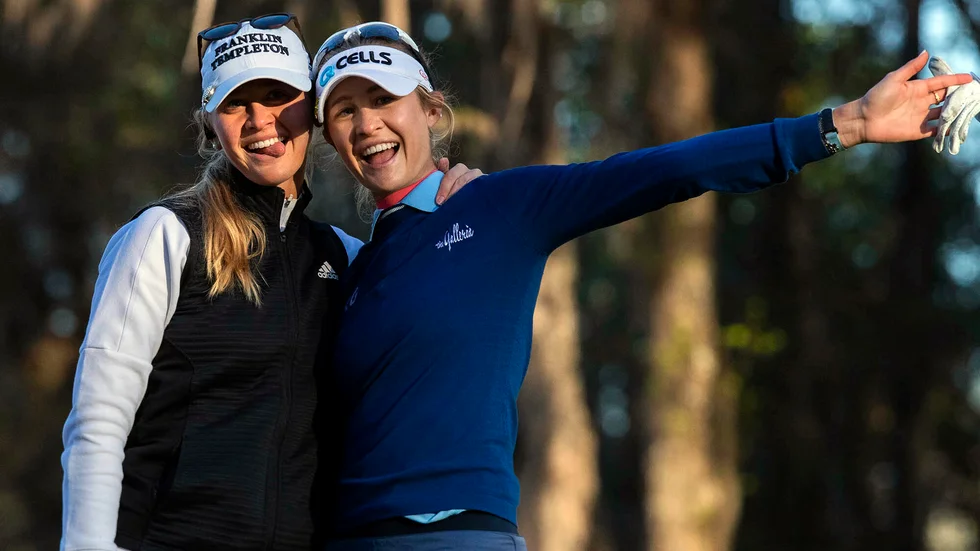 Systrarna Jessica och Nelly Korda. Arkivbild.