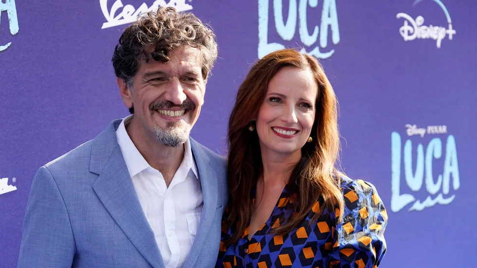 Regissören Enrico Casarosa tillsammans med filmens producent Andrea Warren. Arkivbild.