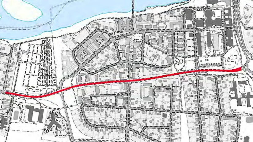 Här kommer staten att kunna ta in en del fortkörningspengar. Skråmträskvägen från E4 till signalljusen vid Sunnanåskolan ska ha 40 km/tim.