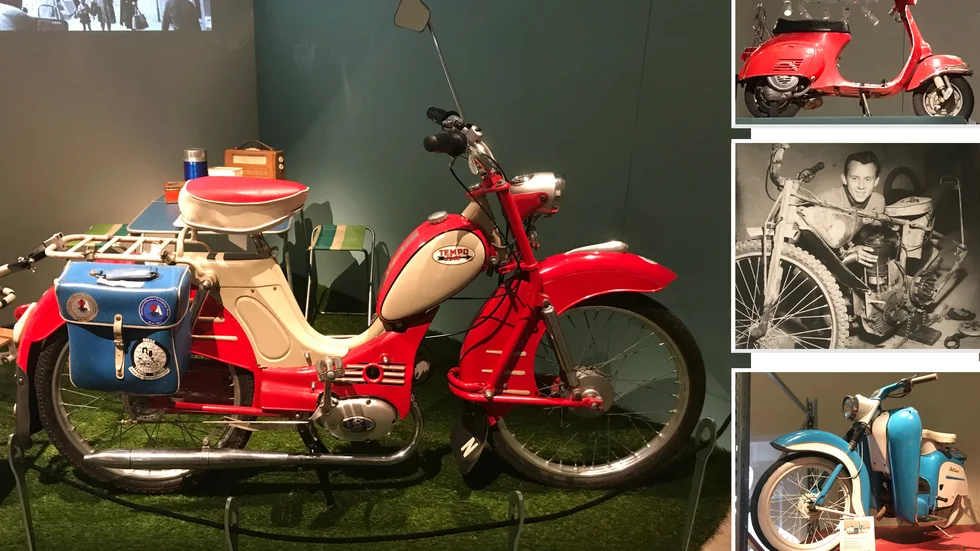 I begynnelsen var påhängsmotorn. Cykeln förvandlades till moped och gav helt nya möjligheter till resande och campingsemestrar.