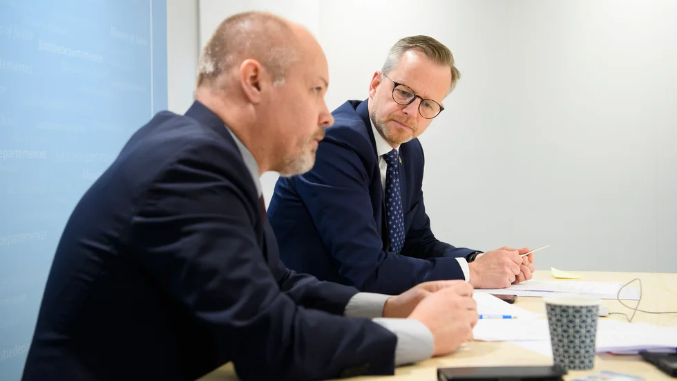 Inrikesminister Mikael Damberg (S) och justitieminister Morgan Johansson (S). Arkivbild.