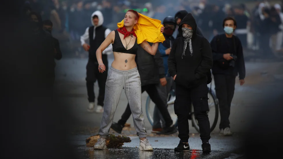 Deltagare vid festen i Bois de la Cambre i Bryssel på lördagen.