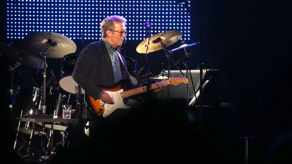 Eric Clapton spelade för människor som blivit vaccinerade eller hade antikroppar i New Orleans. Bilden är från en konsert 2015.